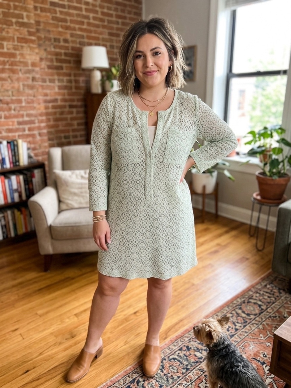 Victoria Beckham for Target Pale Mint Lace Shift Dress